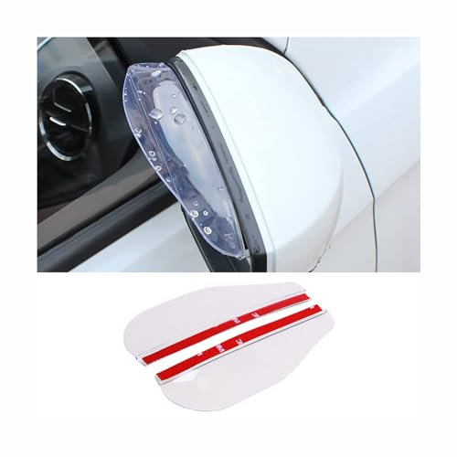 2Stück Auto Rückspiegel Regenschutz, für BMW 1er E81 E82 E87 E88 F20 F21 F40 F52 116i M135i Sonnenschutz selbstklebend Verdicken Sonnenblende Aussen Ersatz Accessoires,B