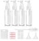 MORICOH 4PCS Travel Bottles Set for Toiletries and 1 Flight Airport Security Liquid Bag(20cm x 20cm), 100ml Travel Bottles (4PCS Pump Bottle)