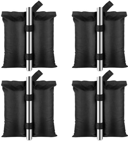 4Pcs Tent Weight Bag, Parasol Base Weights Bags, Weighted Sandbag, Gazebo Weight Bag, Garden Parasol Weight Bag, Heavy Duty Weight Bags for Tents, Gazebos, Parasols, Trampoline, Outdoor Furniture