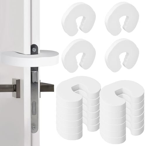 Romon Klemmschutz für Türen, 16 Stück Türstopper Tür Klemmschutz Türstopper Klinke Türschutz Kinder Sicherung Fingerklemmschutz Baby Aus Eva Schaum, Türstopper Schaumstoff Haustiere Schützen, Weiß