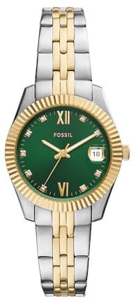 Fossil Damen Analog Quarz Uhr mit Edelstahl Armband ES5388