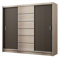 AGMAT-FURNITURE Schwebetürenschrank Sevilla 250, 3 Türen Kleiderschrank, Moderne Garderobe, Schrank in Größe: 250 x 215 x 61 cm