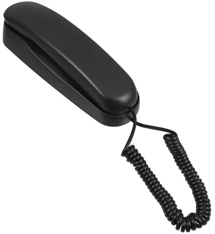 Angoily Vintage Wall Mounted Phone for Home Office Wall Hanging Telephone Button Decorative Landline Telephone for Hotel Bathroom