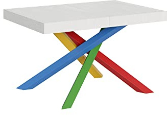 Itamoby Volantis Ausziehtisch, 90 x 140/244 cm, Struktur Esche, Weiß 4/B