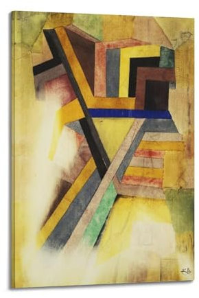 Paul Klee Kunstwerk (abstrakte Malerei), dekoratives Poster, Gemälde auf Leinwand, Wandkunst, Rollbild, Druck, Wohnzimmer, Wände, Dekoration, Zuhause, 60 x 90 cm
