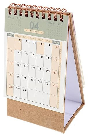 Homoyoyo Mini Calendrier De Bureau 2024 - Calendrier à Bascule Rose De Juillet 2023 à Décembre 2024 Pour L'Organisation Et La Planification Quotidienne Au Bureau