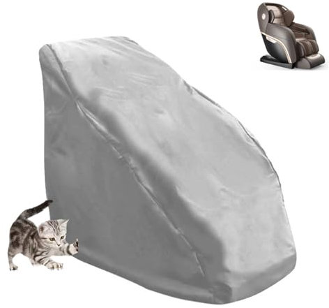 Abdeckung für Massagesessel Wasserdichter Staubdich Oxford Massagesessel Bezug All-Inclusive Universell Bezug für GanzköRper-Shiatsu Massagesessel(Gray,Large)