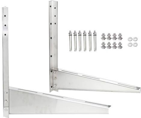 Klimaanlage Halterung Außengerät, Klimaanlage Wandhalterung, Robuster Edelstahl 304, Tragkraft Bis 450 Kg, 1P-1,5P Bis 5P, Klima Wandhalterung(60cm/24in)