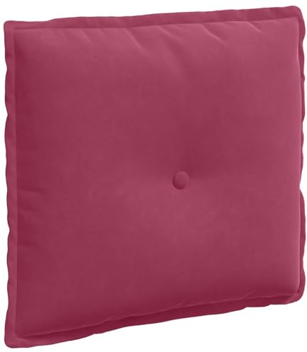 vidaXL Rücken Kissen Weinrot 50 x 45 cm Cordstoff