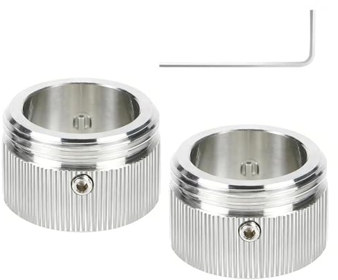 2 Stück 304 Edelstahl Heizkörperthermostat Adapter, M30×1.5 Gewinde, Heizkörperventil Thermostatkopf Mit Den Streifen, Thermostat Adapter Für Heizungsventile