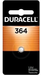 Duracell D364BPK Watch/Electronic Battery, 1.5 Volt Silver Oxide