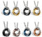 JewelryWe Paar Halskette Edelstahl Freundschaftsketten: 8 Partnerketten Krone Ring Partner Anhänger Kette mit Gravur Valentinstag Pärchen Geschenk für Damen Herren, 4 Paare