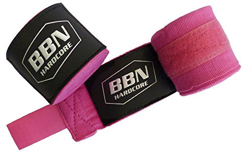BBN Hardcore Erwachsene Boxbandagen, Boxen, Paar, Pink, One Size