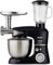 DMS 3 in 1 Küchenmaschine Rührmaschine 5 Liter Knetmaschine Edelstahlschüssel Spritzschutz StandMixer Ice Crusher Fleischwolf Teigkneter 6-stufige Geschwindigkeit 1700 Watt KMFB-1700 (Schwarz)