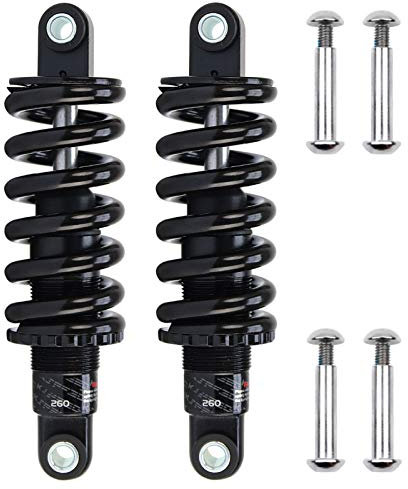 LvTu 2pcs Bicicletta Ammortizzatore Posteriore MTB Primavera 125mm / 150mm / 165mm / 190mm, per MTB Coda Morbida XC Elettrico Pieghevole Bici Scooter (Color : 150mm, Size : 2000 Lbs)