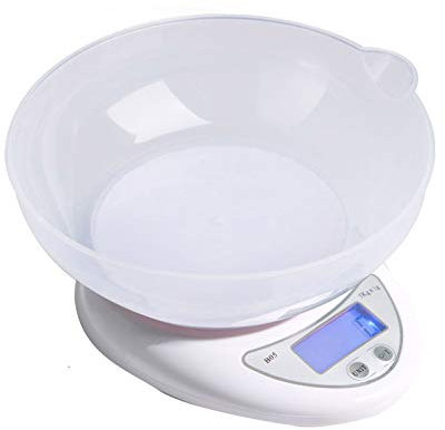 Balanza Electrónica De Cocina, Digital para El Hogar Cocina Profesional 5 Kg Balanza Electrónica con Función De Tara Pantalla LCD Grande Precisión De hasta 1g