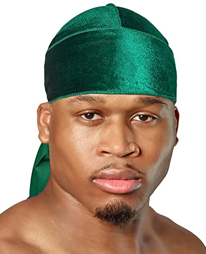 Shyne Velvet Durag – Mehrfarbige Optionen | Premium Velvet Du Rags für Damen und Herren | Perfekt für 360 Wellen, Zöpfe & Locs | Breiter & langer Schwanz | Ultraweiches, seidig gefüttertes Velours |