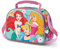 Princesas Disney Flowers-Bolsa Portamerienda 3D, Azul, 25.5 x 20 cm