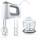 Braun Electric Hand Mixer, 9-Speed, Lightweight with Soft Anti-Slip Handle, Accessories to Beat & Whisk, Dough Hooks to Knead, & 2-Cup Chopper, White