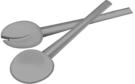 Guzzini 080700177 Posate Insalata, Plastica, Grigio Scuro