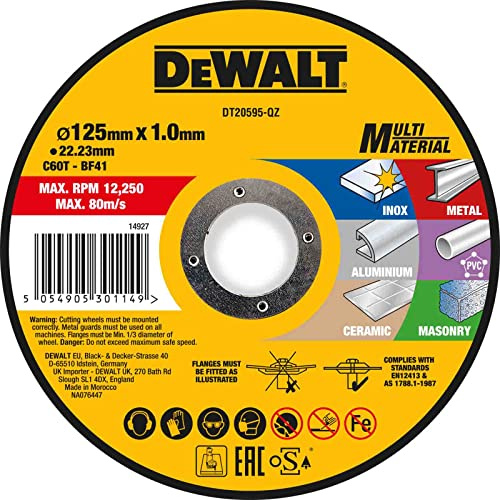 DEWALT Dewa Trennscheibe DT20595-QZ Multi-Mat. 125x1x22,23 mm