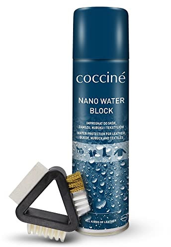 Cocciné - Imprägnierung von Schuhen + Mehrzweckbürste, Imprägnierungs und Reinigusset, Wasserabweisendes Spray Für Wildleder Unf Nubuk 400 ml, 3-in-1-Bürste, Entfernt Trockenen Schmutz