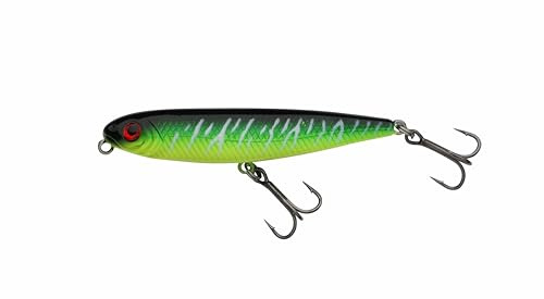 Berkley Pulse Slurp Oberflächenköder | Topwater Stickbait für Barsche, Hechte, Zander und Forellen | Walk-The-Dog-Action-Hartköder | Raubfischköder für Süß- und Salzwasser | 8,5 cm, Firetiger