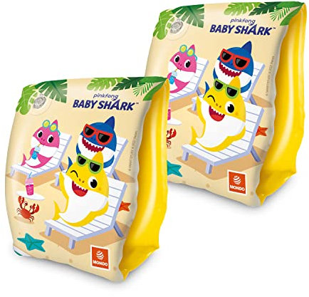 Mondo Toys - BABY SHARK Arm Bands - Manguitos para niños - Material PVC - Apto para niños de 2 a 6 años con Peso 6-20 kg - 16933