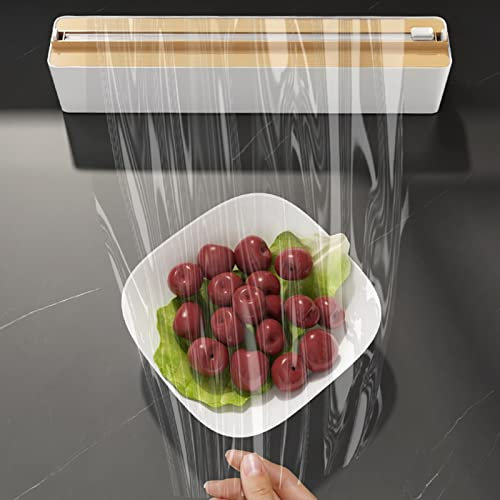 Cortador De Film Transparente, Dispensador De Film Magnético, Cortador De Film Transparente Reutilizable Para Alimentos, Para Envasar Alimentos Frescos En Una Nevera De Mostrador