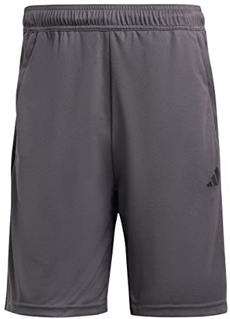 adidas Herren Train Essentials Piqué 3-Stripes Training Shorts, Grey Five/Black, S