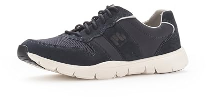 Pius Gabor Herren Sneaker Low,Halbschuhe,Wechselfußbett,zertifiziertes Leder,Freizeit,straßenschuhe,Strassenschuhe,Denim,45 EU / 10.5 UK