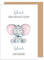Edition Seidel Premium Glückwunschkarte zur Geburt mit Umschlag. Karte Babykarte Ereigniskarte Grusskarte Glück Elefant Ereignis Mädchen Junge (E269 SW023)