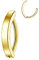 YEBOCIYO Gold Bauchnabelpiercing Bar 14G Schmuck Ring Chirurgenstahl Clicker Reverse Curved Nabel Langhantel 8mm