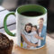 Taza personalizada con fotos y texto, para regalo original, café, té, cerámica (Verde)