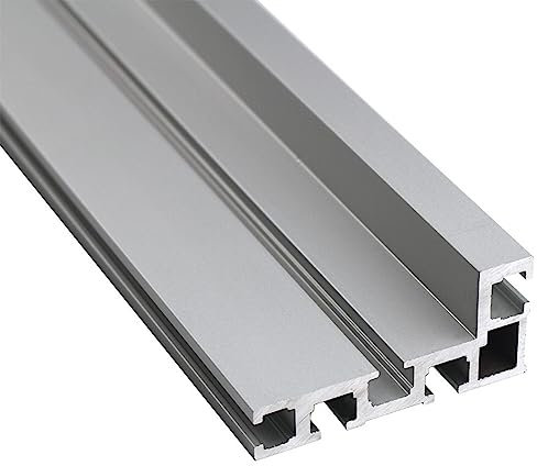 GooEquip Rail à onglet en T de type 75 800 mm en T en aluminium avec rainure en T pour bricolage, scie circulaire de table pour le travail du bois, mini rail en T pour fixation de clôture