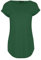 Ladies Curved Hem Jersey Plain Top Womans Round Neck Turn Up Cap Sleeve T Shirt (20, Bottle Green)