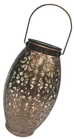 DOITOOL Solarlampe Für Außenbereich Led Solarleuchte Dekorative Gartenlampe Aus Eisen Braun
