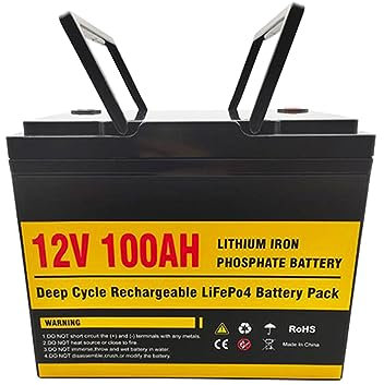 SSCYHT 12.8V 100Ah LiFePO4 Battery Lithium Batteries 12V 100AH Over 3000 Deep Cycles Low Temp Protection 100A BMS for RV Camper Solar Golf Cart Backup Battery