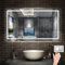 Aica Sanitär Spiegel mit Beleuchtung 100×80cm 3 Lichfarbe dimmbar Memory Wand/Touchschalter Beschlagfrei LED Badpiegel energiesrarend vertikal/horizontal