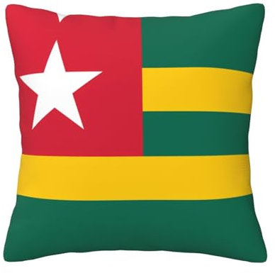 Siulas Kissenbezug mit Flagge von Togo, für Wohnzimmer, Schlafzimmer, Couch, Sofa, Stuhl, 45,7 x 45,7 cm