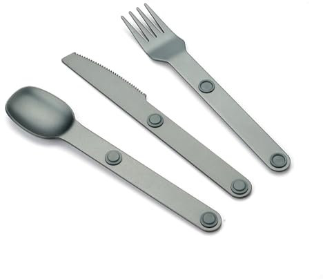 Yawdil 3 ustensiles de Camping Ensemble connecter Couteau magnétique Fourchette cuillère Couverts pour Camping en Plein air randonnée
