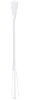 kesurpae Egg Beater Kitchen Long Handle Spoon Washable Reusable Bakeware Milk Frother Whisk Whisking Stirring Mixer Cookware, White