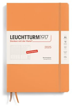LEUCHTTURM1917 370583 Wochenplaner Composition (B5) 2025, Apricot, Deutsch