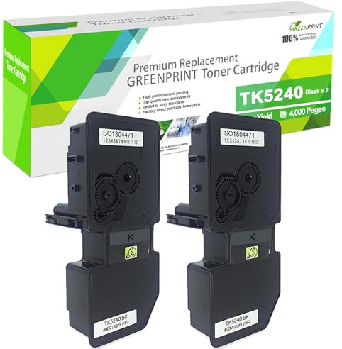GREENPRINT 2 Schwarz TK5240 TK-5240 1T02R70NL0 Kompatible Tonerkartuschen für Kyocera ECOSYS P5026 P5026cdn P5026cdw M5526 M5526cdn M5526cdw Drucker