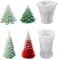 LinJunnz 2 Stück Kerzenform Silikon Weihnachtsbaum Kerzenform Kerzenformen zum Gießen Weihnachtsbaum Silikonform Kerze DIY Kerzen Formen Silikon für DIY Duftkerze, Weihnachten Handwerk Ornamente