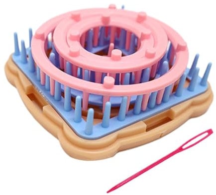 Raypontia Knitting Machine for Flowers, Flower Loom Kit, Flower Maker Tool for Beginners, Colourful Portable Knitting Machine, Portable Weaving Set for Diamonds, Round, Square Flowers