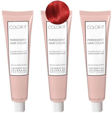 COLOR.IT by BM - Permanente Haarfarbe in Salonqualität, 3x 100ml (Mixton Rot, 3er Pack)