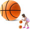 HOVCEH Silent Basketball, 2025 Upgraded Indoor Basketball Größe 7, Non-Dropping Slag PU Lautloser Basket-Ball, 24 cm Lightweight Soft Dribble Mute Ball for Training (Orange)