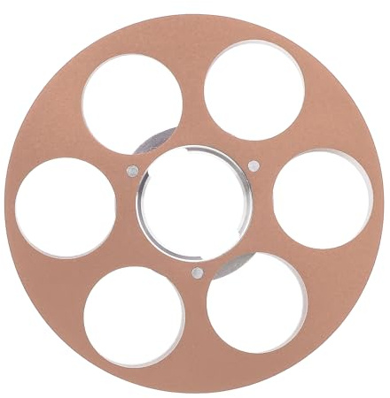 Empty Tape Reel, Empty Take Up Reel to Reel with 6 Holes, Aluminum Alloy Universal Open Reel Sound Tape Empty Reel for NAGRA Miniature Tape Recorder (Gold)