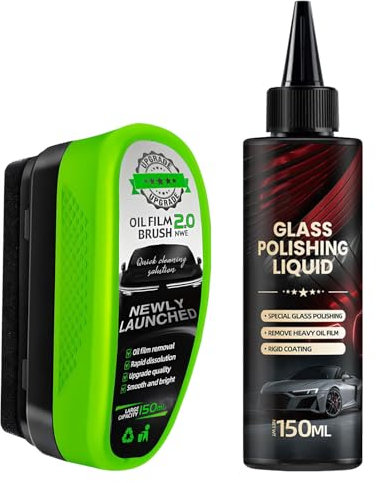 Reinigungspinsel für Autofolie - Fensterreiniger mit Bürste | GLAN-DETAILS FÜR FAHRZEUGE | Schonendes Beschichtungsmittel zum Entfernen von